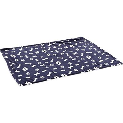 Flamingo Coperta in pile Zuma blu scuro osso/zampa 70x100CM Flamingo Coperta in pile Zuma blu scuro osso/zampa 70x100CM