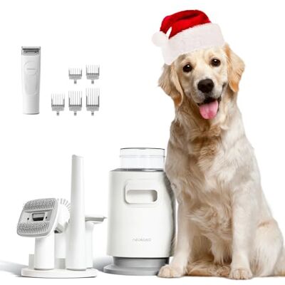 Neakasa P0 Tosatrice per cani con aspirazione a Vuoto per Animali Domestici, toelettatura silenziosa per Cani e Gatto Pelo Lungo Professionale ((per Cani)-Grigio) Neakasa P0 Tosatrice per cani con aspirazione a Vuoto per Animali Domestici, toelettatura silenziosa per Cani e Gatto Pelo Lungo Professionale ((per Cani)-Grigio)