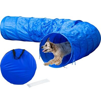 Tunnello di Agilità DOBAR LxØ: 500x60 cm, pieghevole blu Giocattolo per cani Tunnello di Agilità DOBAR LxØ: 500x60 cm, pieghevole blu Giocattolo per cani