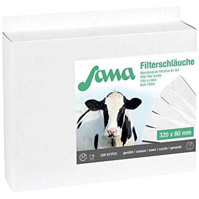 Kerbl Sana Filtro per latte, 250 x 57 mm, cucito, 75 g, 250 pezzi Kerbl Sana Filtro per latte, 250 x 57 mm, cucito, 75 g, 250 pezzi
