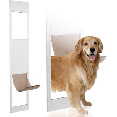 VEVOR Porta per Cani Scorrevoli in Vetro 1927-2049mm Altezza Regolabile, Porta per Animali in Vetro Temperato con Telaio in Alluminio Struttura a Cerniera, Sportello Serratura per Cani Taglia Grande VEVOR Porta per Cani Scorrevoli in Vetro 1927-2049mm Altezza Regolabile, Porta per Animali in Vetro Temperato con Telaio in Alluminio Struttura a Cerniera, Sportello Serratura per Cani Taglia Grande