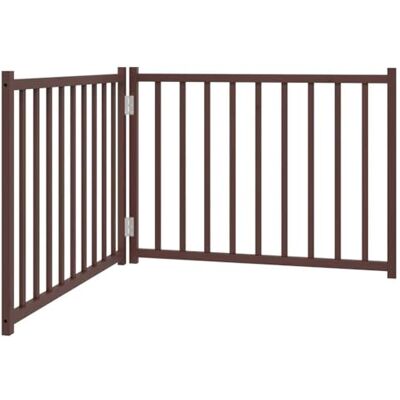 vidaXL Cancello Cani Pieghevole 2Pannelli Marrone 160cm Massello Abete, cancello per animali domestici, cancello per cani, cancello per cuccioli per scale vidaXL Cancello Cani Pieghevole 2Pannelli Marrone 160cm Massello Abete, cancello per animali domestici, cancello per cani, cancello per cuccioli per scale