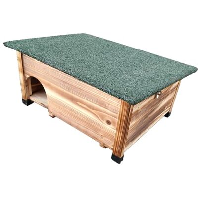 Relaxdays Casetta per Ricci, Ingresso a Labirinto, Tetto Impermeabile, Legno, A x L x P: 25 x 57 x 44 cm. Relaxdays Casetta per Ricci, Ingresso a Labirinto, Tetto Impermeabile, Legno, A x L x P: 25 x 57 x 44 cm.
