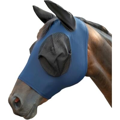 HKM Essentials Maschera antimosche Blu Scuro Pony HKM Essentials Maschera antimosche Blu Scuro Pony