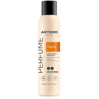 ARTERO Tierra profumo per cani e gatti legnoso con vaniglia 300 ml Formato toelettatura, note di muschio e caramello, spray per la finitura, persistente sul mantello, cosmetica vegana ARTERO Tierra profumo per cani e gatti legnoso con vaniglia 300 ml Formato toelettatura, note di muschio e caramello, spray per la finitura, persistente sul mantello, cosmetica vegana