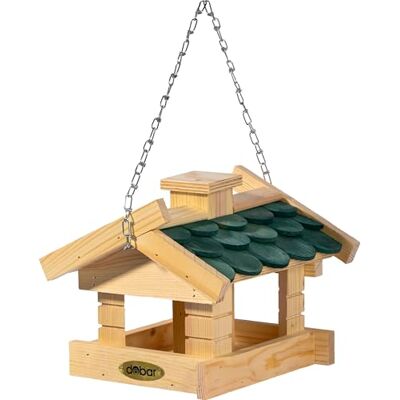 dobar Green Label® Casetta per uccelli Thule con tetto in assicella mangiatoia per uccelli da appendere 21 x 19 x 17 cm bitume di pino dobar Green Label® Casetta per uccelli Thule con tetto in assicella mangiatoia per uccelli da appendere 21 x 19 x 17 cm bitume di pino