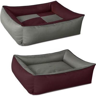 BedDog ® 2in1 Max Quattro Grigio/bordò XL, 100x85 cm, Letto per Cane L Fino a XXXL, 8 Colori, Cuscino, Divano, Cestino per Cane BedDog ® 2in1 Max Quattro Grigio/bordò XL, 100x85 cm, Letto per Cane L Fino a XXXL, 8 Colori, Cuscino, Divano, Cestino per Cane