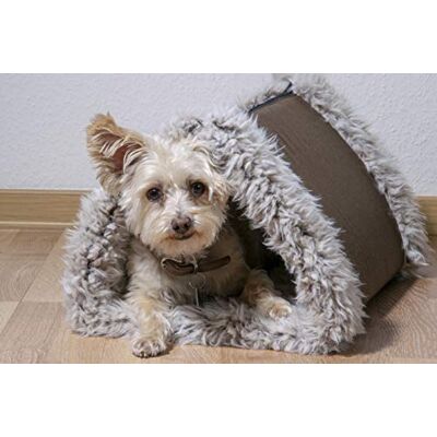 dobar Pieghevole Pelliccia E Cuccia Per Cani, 85 x 50 cm, Marrone dobar Pieghevole Pelliccia E Cuccia Per Cani, 85 x 50 cm, Marrone