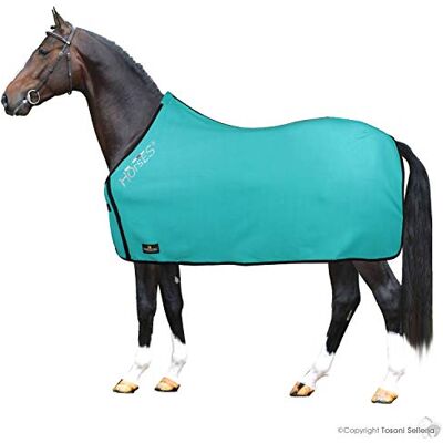 Horses , Coperta per Cavallo in Pile, Modello Basic, Morbida e Comoda, ideale per Trasporto e Dopo Lavoro, Turchese 135 cm Horses , Coperta per Cavallo in Pile, Modello Basic, Morbida e Comoda, ideale per Trasporto e Dopo Lavoro, Turchese 135 cm