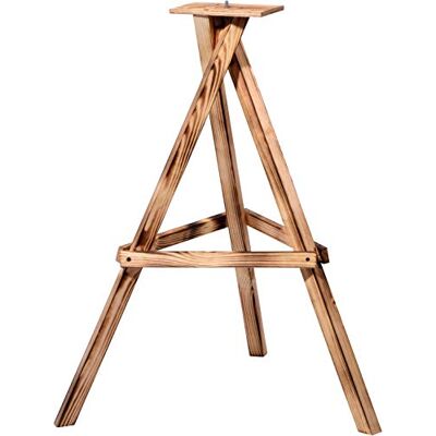 dobar Supporto per mangiatoia per uccelli a tre gambe resistente, 60 x 60 x 90 cm, in pino fiammato dobar Supporto per mangiatoia per uccelli a tre gambe resistente, 60 x 60 x 90 cm, in pino fiammato