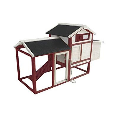 Gardiun Kansas Pollaio in Legno Verniciato e Metallo, 62 x 152 x 92 cm, per 3 Galline e 1 Appendiabiti Tetto a 2 acque Gardiun Kansas Pollaio in Legno Verniciato e Metallo, 62 x 152 x 92 cm, per 3 Galline e 1 Appendiabiti Tetto a 2 acque