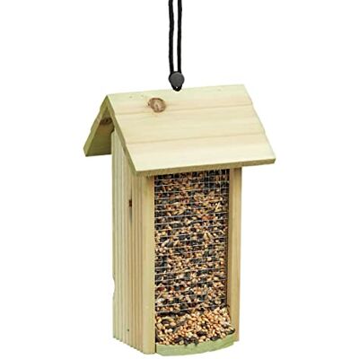Relaxdays Mangiatoia per uccelli in legno da appendere senza supporto HLP: 26 x 15 x 15 cm ca. casetta uccellini verde Relaxdays Mangiatoia per uccelli in legno da appendere senza supporto HLP: 26 x 15 x 15 cm ca. casetta uccellini verde