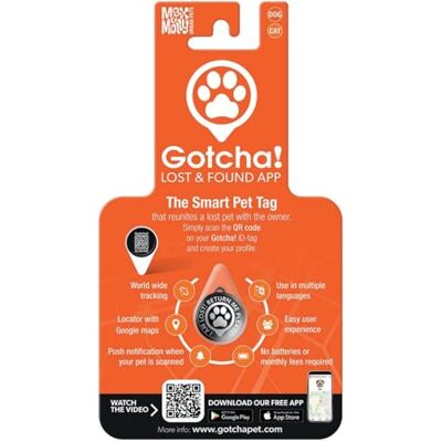 Max & Molly Urban Pets Gotcha Smart Pet ID Tag per Animali Domestici, Si Attacca Facilmente a collari e pettorine per Cani e Gatti Max & Molly Urban Pets Gotcha Smart Pet ID Tag per Animali Domestici, Si Attacca Facilmente a collari e pettorine per Cani e Gatti