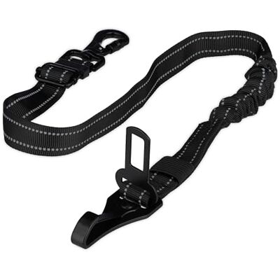 Relaxdays Cintura Sicurezza Cani Auto, Guinzaglio Allungabile 60-80 cm, Ammortizzatore, Moschettone e Aggancio Macchina Relaxdays Cintura Sicurezza Cani Auto, Guinzaglio Allungabile 60-80 cm, Ammortizzatore, Moschettone e Aggancio Macchina