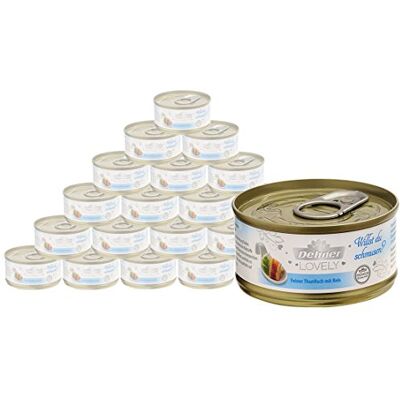 Dehner Premium Lovely Gatto Mangiatoia Adult, complemento, tonno e Riso, 24 X 70 G (1680 G) Dehner Premium Lovely Gatto Mangiatoia Adult, complemento, tonno e Riso, 24 X 70 G (1680 G)