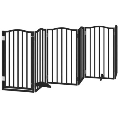 vidaXL Cancello per Cani Porta Pieghevole Nero 6 Pannelli 300cm Pioppo, cancello per cani con porta, cancello per cani per scale, cancello per cuccioli vidaXL Cancello per Cani Porta Pieghevole Nero 6 Pannelli 300cm Pioppo, cancello per cani con porta, cancello per cani per scale, cancello per cuccioli