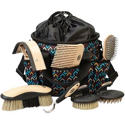 Weaver Equine Weaver Leather Kit per la toelettatura dei cavalli, set di spazzole per cavalli da 7 pezzi con borsa organizer, cura equina, attrezzatura per la stanza della puntina del cavallo, forniture per la Weaver Equine Weaver Leather Kit per la toelettatura dei cavalli, set di spazzole per cavalli da 7 pezzi con borsa organizer, cura equina, attrezzatura per la stanza della puntina del cavallo, forniture per la