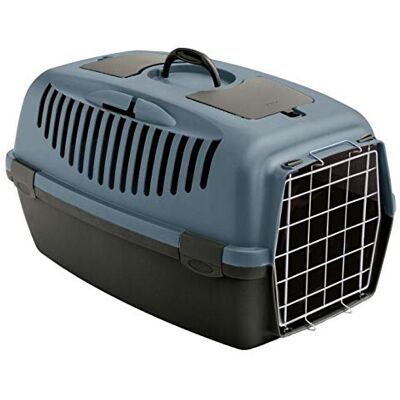 Stefanplast Trasportino per Gatti Box per Cani e Gatti Box per Auto Gulliver 2 – Grigio/Blu Stefanplast Trasportino per Gatti Box per Cani e Gatti Box per Auto Gulliver 2 – Grigio/Blu