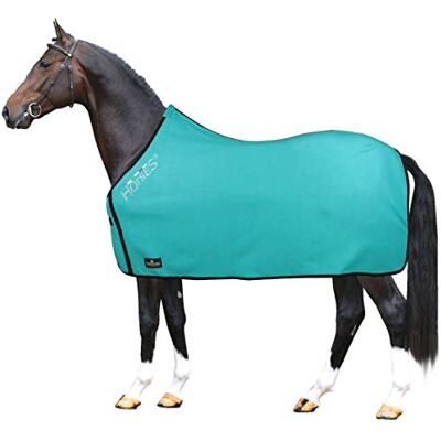 Horses , Coperta per Cavallo in Pile, Modello Basic, Morbida e Comoda, ideale per Trasporto e Dopo Lavoro, Turchese 128 cm Horses , Coperta per Cavallo in Pile, Modello Basic, Morbida e Comoda, ideale per Trasporto e Dopo Lavoro, Turchese 128 cm