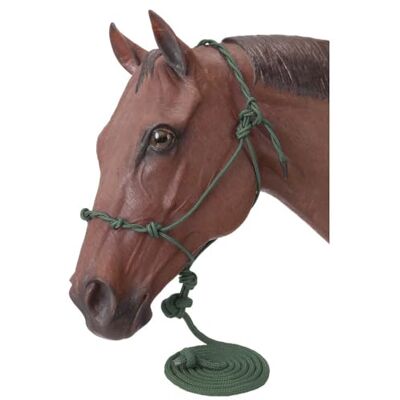 Tough 1 Knotted Rope Halter with Lead-Hunter Green, Cavezza in Corda annodata con Piombo Unisex, Verde Cacciatore, Taglia Unica Tough 1 Knotted Rope Halter with Lead-Hunter Green, Cavezza in Corda annodata con Piombo Unisex, Verde Cacciatore, Taglia Unica