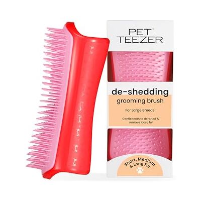 Tangle Teezer Grande Pet Teezer Spazzola per Cani Animali Domestici Taglia Grande Spazzola per toelettatura a secco o durante il bagno Rimuove il pelo in eccesso dei cani Rosso e Rosa Tangle Teezer Grande Pet Teezer Spazzola per Cani Animali Domestici Taglia Grande Spazzola per toelettatura a secco o durante il bagno Rimuove il pelo in eccesso dei cani Rosso e Rosa