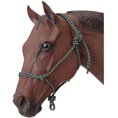 Tough 1 Poly Rope Tied Halter, , Hunter Green, Cavallo Tough 1 Poly Rope Tied Halter, , Hunter Green, Cavallo
