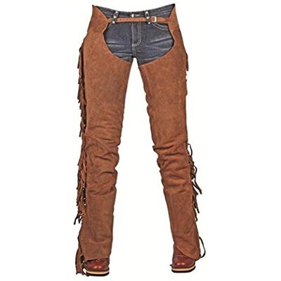 HKM Showchaps con frange Marrone St HKM Showchaps con frange Marrone St