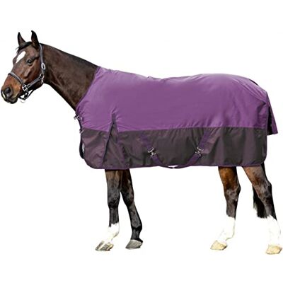 HKM Portland 3534 Coperta per cavalli, colore: Viola/Viola scuro 155 HKM Portland 3534 Coperta per cavalli, colore: Viola/Viola scuro 155