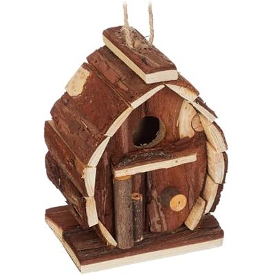 Relaxdays Casetta Decorativa per Uccelli, Piccola Casa per Volatili, Legno di Abete, HLP 14,5 x 10,5 x 7,5 cm, Naturale Relaxdays Casetta Decorativa per Uccelli, Piccola Casa per Volatili, Legno di Abete, HLP 14,5 x 10,5 x 7,5 cm, Naturale