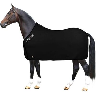 Horses , Coperta per Cavallo in Pile, Modello Basic, Morbida e Comoda, Ideale per Trasporto e Dopo Lavoro (120 cm, Nero) Horses , Coperta per Cavallo in Pile, Modello Basic, Morbida e Comoda, Ideale per Trasporto e Dopo Lavoro (120 cm, Nero)