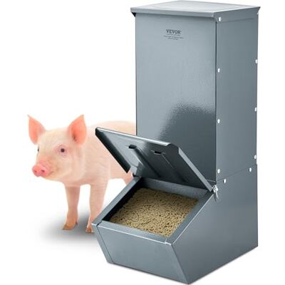 VEVOR Mangiatoia per maiali, capacità 2,2, mangiatoia per maiali a porta singola, alimentatore per maiali in acciaio resistente, mangiatoia multiuso per animali da esterno, accessorio da fattoria per VEVOR Mangiatoia per maiali, capacità 2,2, mangiatoia per maiali a porta singola, alimentatore per maiali in acciaio resistente, mangiatoia multiuso per animali da esterno, accessorio da fattoria per