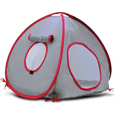 Hagen LIVING WORLD Tenda per Animali Domestici, Grigio/Rosso Hagen LIVING WORLD Tenda per Animali Domestici, Grigio/Rosso