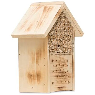 Windhager Casetta per Insetti per Post, Luogo di nidificazione, Protezione per Molti Insetti utili, in Legno Massiccio, 12 x 20 x 27 cm, Windhager Casetta per Insetti per Post, Luogo di nidificazione, Protezione per Molti Insetti utili, in Legno Massiccio, 12 x 20 x 27 cm,