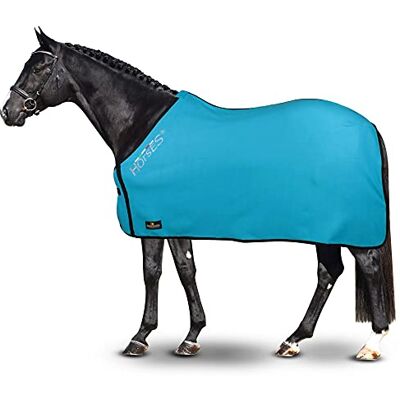 Horses , Coperta per Cavallo in Pile, Modello Basic, Morbida e Comoda, ideale per Trasporto e Dopo Lavoro, Azzurro 120 cm Horses , Coperta per Cavallo in Pile, Modello Basic, Morbida e Comoda, ideale per Trasporto e Dopo Lavoro, Azzurro 120 cm