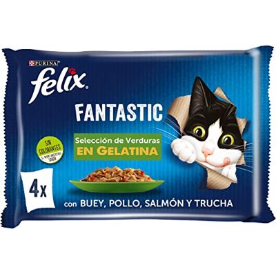 Felix PURINA Fantastic Selezione con Verdure in Gelatina, Marrone, XL Uomo Felix PURINA Fantastic Selezione con Verdure in Gelatina, Marrone, XL Uomo