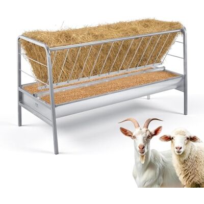 VEVOR Mangiatoia per Fieno di Capra Cavalli, Mangiatoia per Fieno Capienza 246 Litri di Fieno 105 Litri di Cereali Alimentazione di Cavalli Capre Fattorie Stalle Recinti per Pecore, Telaio in Acciaio VEVOR Mangiatoia per Fieno di Capra Cavalli, Mangiatoia per Fieno Capienza 246 Litri di Fieno 105 Litri di Cereali Alimentazione di Cavalli Capre Fattorie Stalle Recinti per Pecore, Telaio in Acciaio
