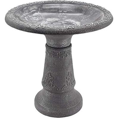 Arcadia Garden Products Stone Fiberclay Birdbath 19,5 x 10,25 x 20,5, grigio Arcadia Garden Products Stone Fiberclay Birdbath 19,5 x 10,25 x 20,5, grigio