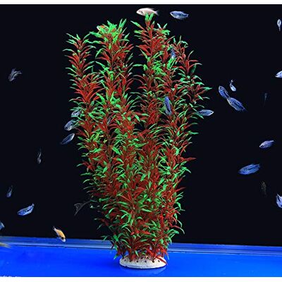 ALEGI Piante per acquario di grandi dimensioni, in plastica, decorazione sicura per tutti i pesci, altezza 53 cm, rosso e verde ALEGI Piante per acquario di grandi dimensioni, in plastica, decorazione sicura per tutti i pesci, altezza 53 cm, rosso e verde