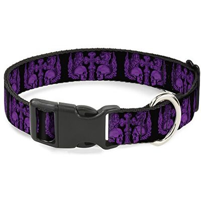 Buckle-Down Collare con Clip in plastica, Poliestere, Multi, 1" Wide-Fits 11-17" Neck-Medium Buckle-Down Collare con Clip in plastica, Poliestere, Multi, 1" Wide-Fits 11-17" Neck-Medium