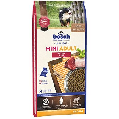 Bosch Dog Mini Adult Agnello & Riso, 1er Pack (1 X 15 kg) Bosch Dog Mini Adult Agnello & Riso, 1er Pack (1 X 15 kg)