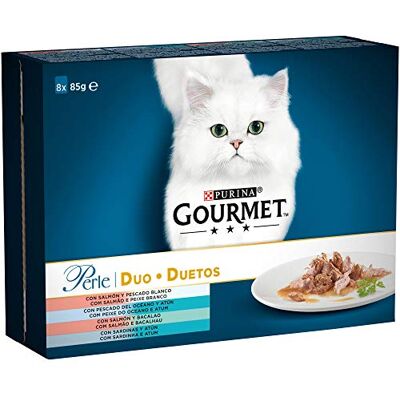 Gourmet Perle Delicias per Gatti Adulti, Patè al Tonno e Salmone, 6.8 kg, 10 Vaschette Gourmet Perle Delicias per Gatti Adulti, Patè al Tonno e Salmone, 6.8 kg, 10 Vaschette