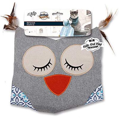 ALL FOR PAWS Afp Vintage Cat Saco Búho 38X36Cm Gris ALL FOR PAWS Afp Vintage Cat Saco Búho 38X36Cm Gris