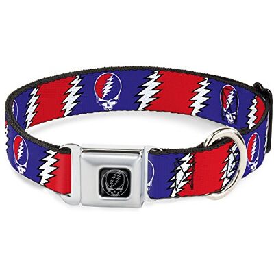 Buckle-Down Buckle Down DC-WGD019-L Collare per Cani con Cintura di Sicurezza, Grande, Ruba Il Viso con Ripetizione fulmini Rosso/Bianco/Blu Buckle-Down Buckle Down DC-WGD019-L Collare per Cani con Cintura di Sicurezza, Grande, Ruba Il Viso con Ripetizione fulmini Rosso/Bianco/Blu