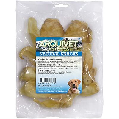 Arquivet Orecchio di Agnello per Cani Sacchetto 100 gr Snack Naturali per Cani Masticabile Arquivet Orecchio di Agnello per Cani Sacchetto 100 gr Snack Naturali per Cani Masticabile