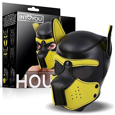 INTOYOU BDSM LINE BDSM LINE MASCHERA HOUND DOG MUSERUOLA RIMOVIBILE IN NEOPRENE NERO/GIALLO TAGLIA UNICA INTOYOU BDSM LINE BDSM LINE MASCHERA HOUND DOG MUSERUOLA RIMOVIBILE IN NEOPRENE NERO/GIALLO TAGLIA UNICA