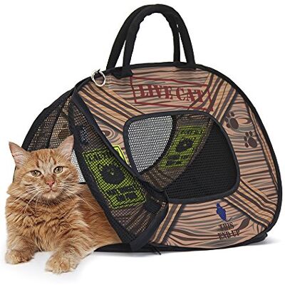 SPORT PET SportPet Designs Trasportino per Gatti ad Apertura immediata, Modello Pattern SPORT PET SportPet Designs Trasportino per Gatti ad Apertura immediata, Modello Pattern