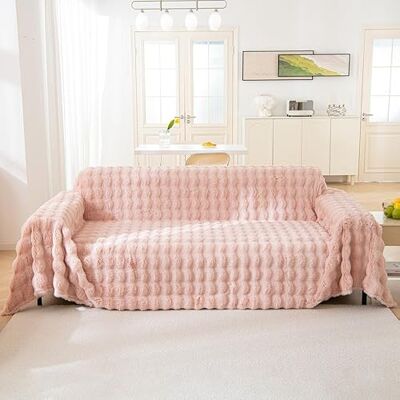 AMWAN Copridivano in finta pelliccia, resistente, per cani, gatti, bambini, spesso, accogliente, per divano componibile, a forma di L, coperta multifunzionale per animali domestici, 1 pezzo, rosa AMWAN Copridivano in finta pelliccia, resistente, per cani, gatti, bambini, spesso, accogliente, per divano componibile, a forma di L, coperta multifunzionale per animali domestici, 1 pezzo, rosa