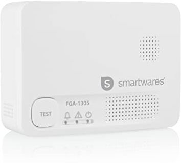 Smartwares Rilevatore di Monossido di Carbonio con Sensore di 10 anni, batterie da 3 anni e Pulsante test