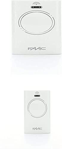 FAAC 787007 XT2 433 Automazione Cancello Telecomando, Bianco & XT2 868 SLH LR Radiocomando trasmittente 868MHz, Bianco