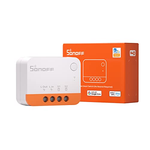 SONOFF ZigBee Switch Wireless (Nessun Cavo Neutro Richiesto), ZigBee Smart Switch a 2 Vie, Compatibile con Alexa, Google Home, Home Assistant, ZigBee 3.0 Gateway Hub Richiesto, 6A/1440W